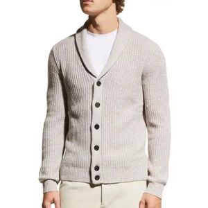 Men’s shaker stitch shawl cardigan.